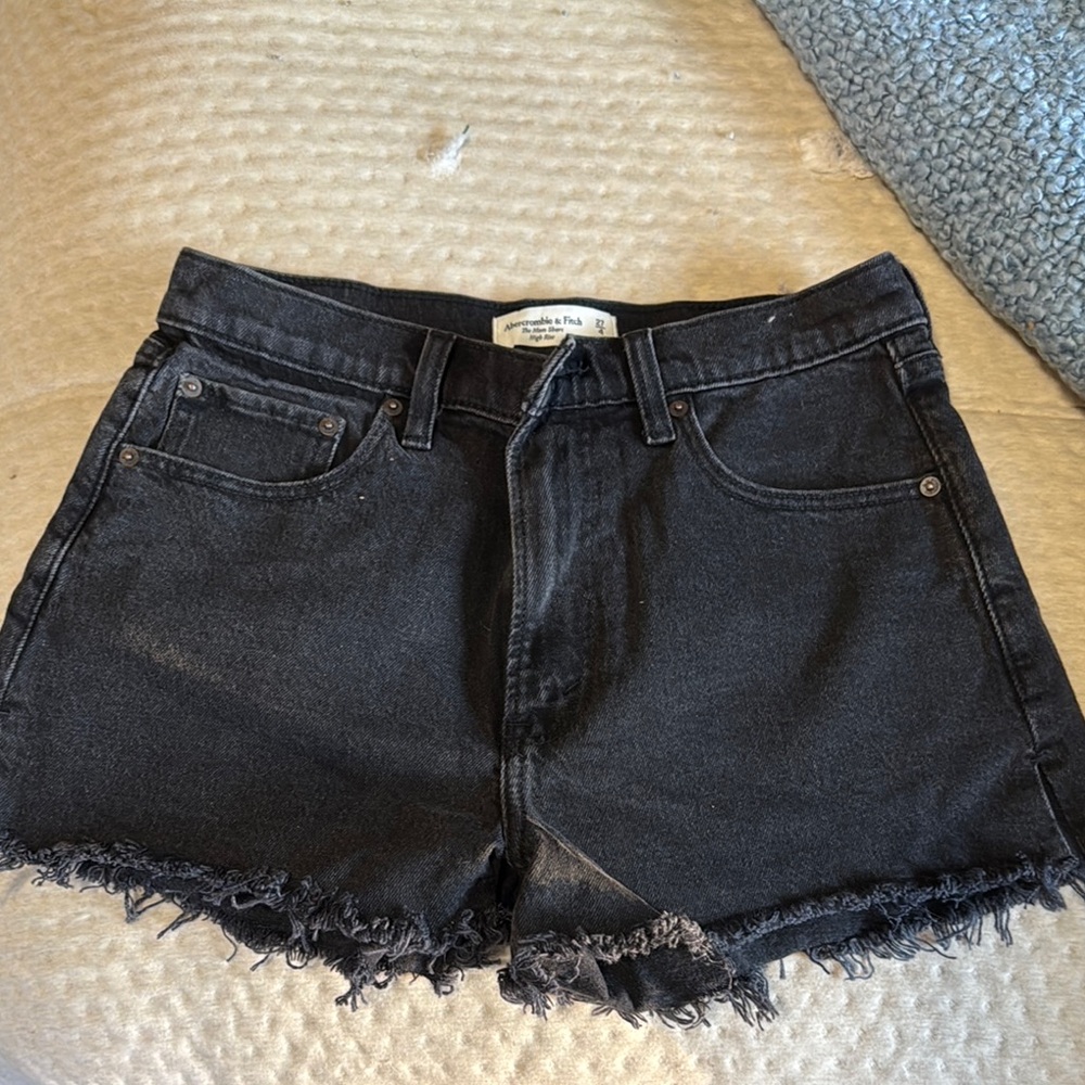 Abercrombie & Fitch Women's Black Denim Shorts